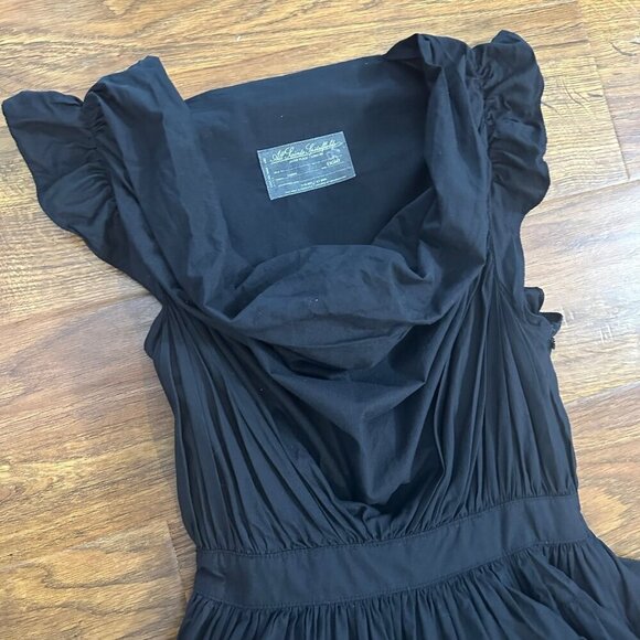 All Saints balloon hem draped mini dress - Picture 2 of 5